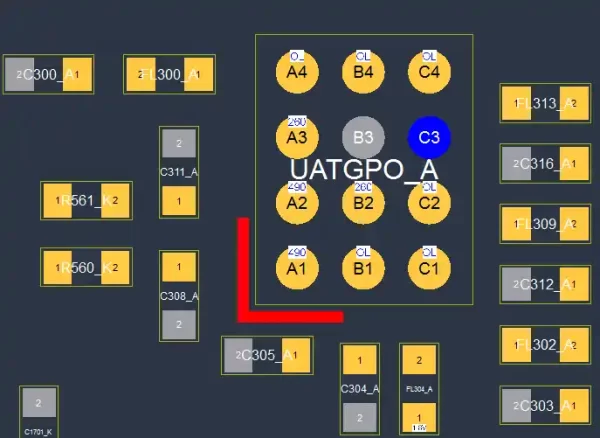 (UATGPO_A)IC RF Tuner Antenna iPhone XS Max (QM18099)OHM