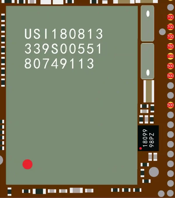 (U_WLAN_W)IC Wifi And Bluetooth Antenna iPhone XS Max (339S00551)