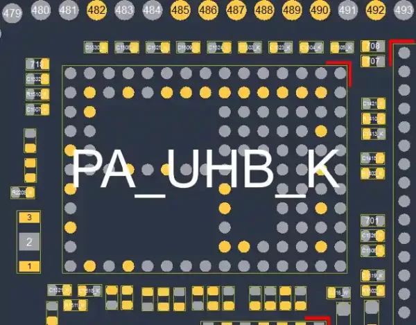 (PA_UHB_K)(PA_UHB)(SKY78221-17) IC FEM 3G & 4G iPhone 11 Pro MaxOHM