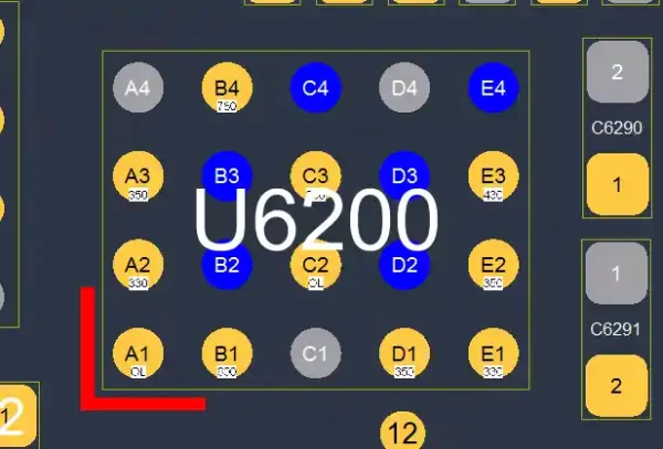 (U6200)IC Codec iPhone iPhone 11 Pro Max (338S00509(CS42L77A1))ohm