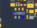 (U5900)(IC Voltage Comparator iPhone X (TPS3700DSEOHM